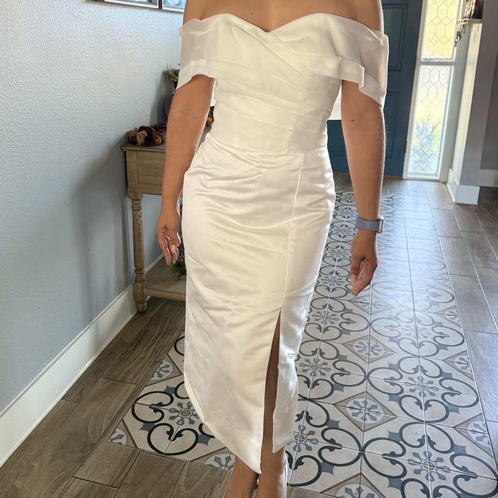 Elegant Off-Shoulder White Dress